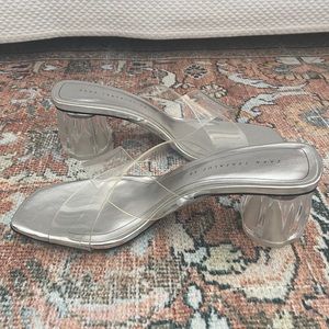 Zara clear strappy mule size 39/8.5